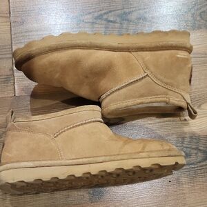 Bearpaw Super Shorty Light Chestnut Shearling Suede Mini Ankle Bootie    8
